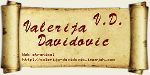 Valerija Davidović vizit kartica